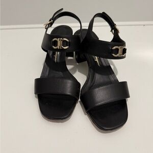 Ferrgamo Lou Ganicio Sandal Women's Black Size 7